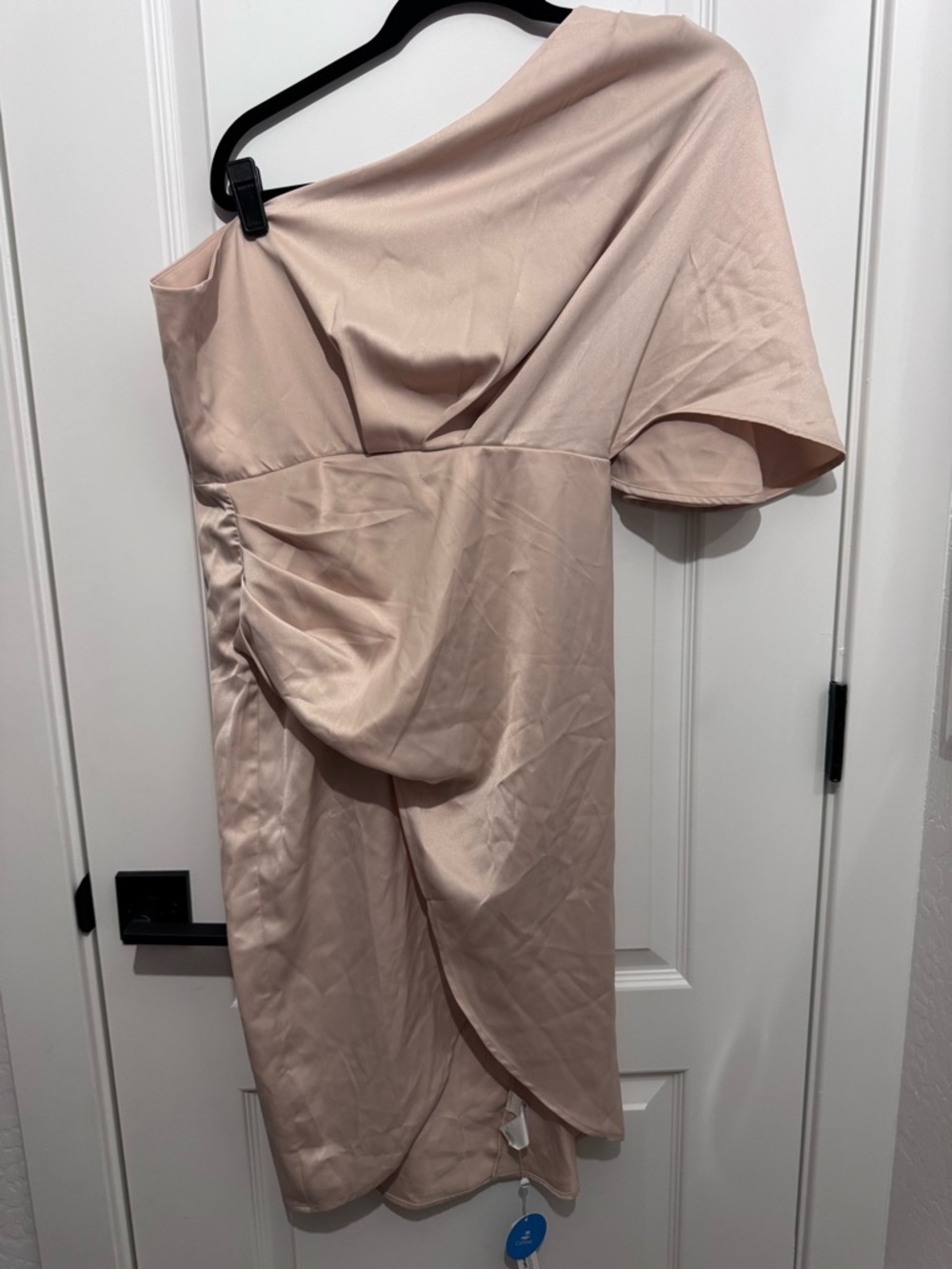 Cupshe One-Shoulder Champagne Asymmetrical Cocktail Dress
